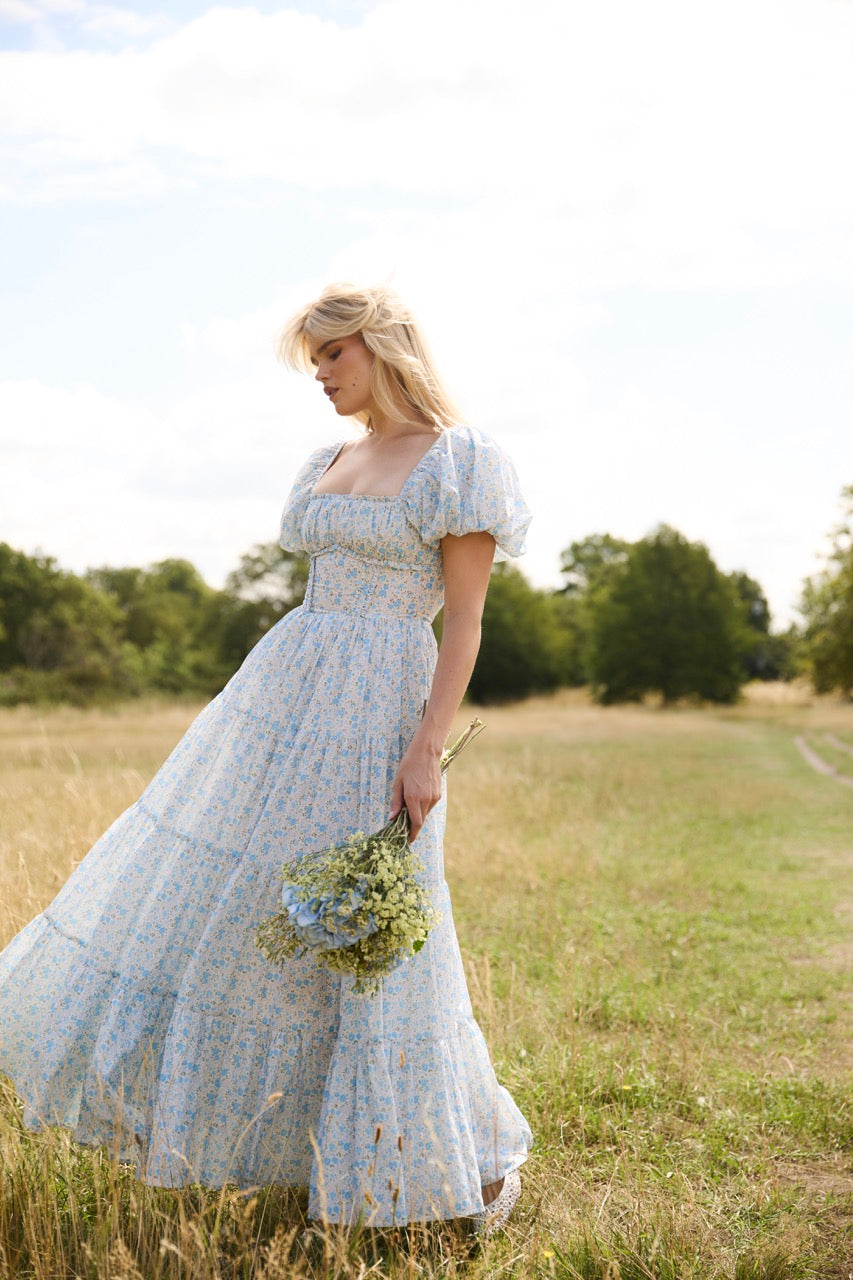 Lara Maxi Dress | Floral Cotton Maxi Dress – Amy Jane London